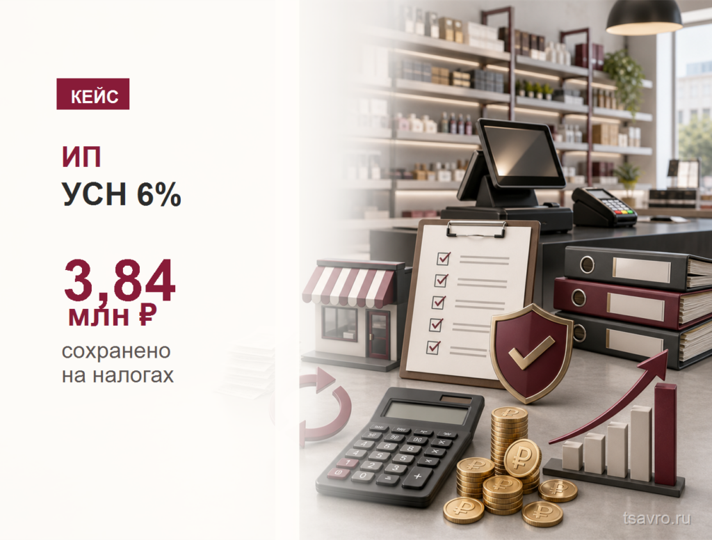 ИП на розничной продаже — Кейс: ИП на розничной продаже. Сохранено ~4 млн рублей.