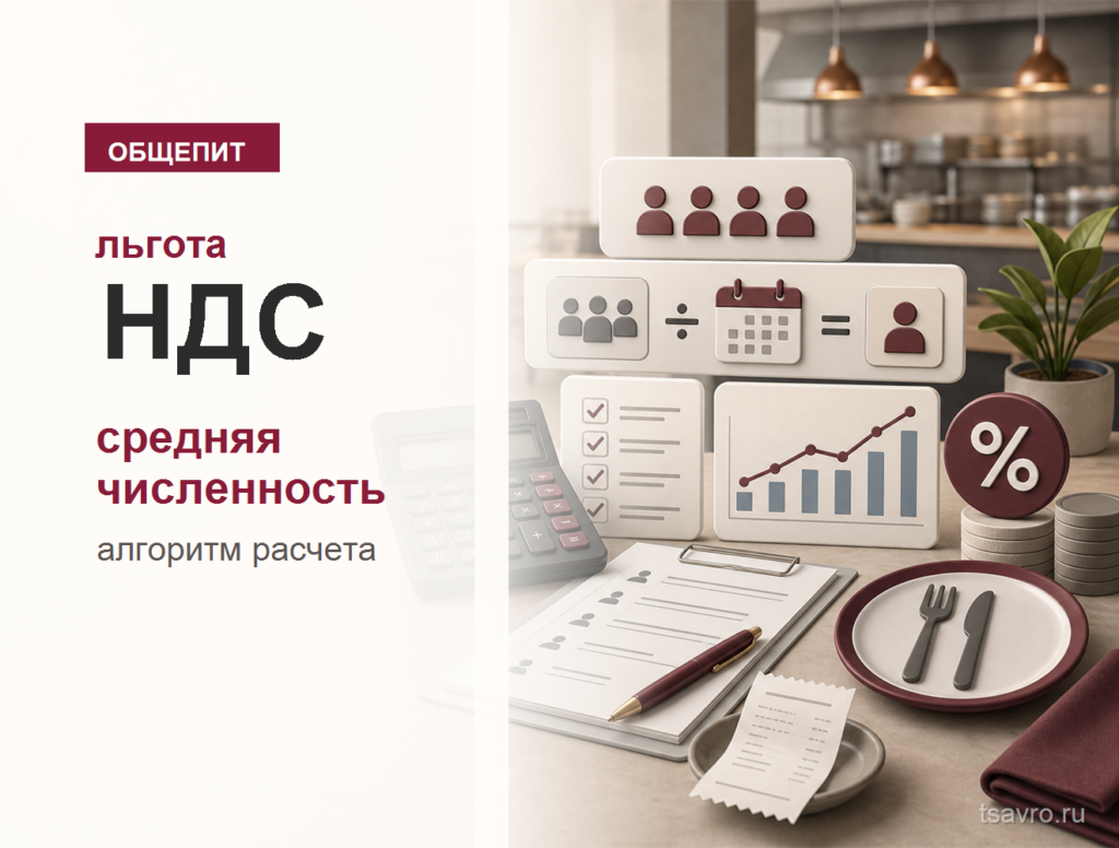 средняя численность — Как рассчитать среднюю численность сотрудников для освобождения от НДС в общепите?