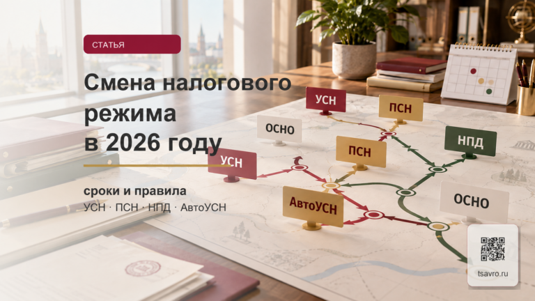 Смена налогового режима в 2026 году: переход между УСН, ПСН, НПД и АвтоУСН